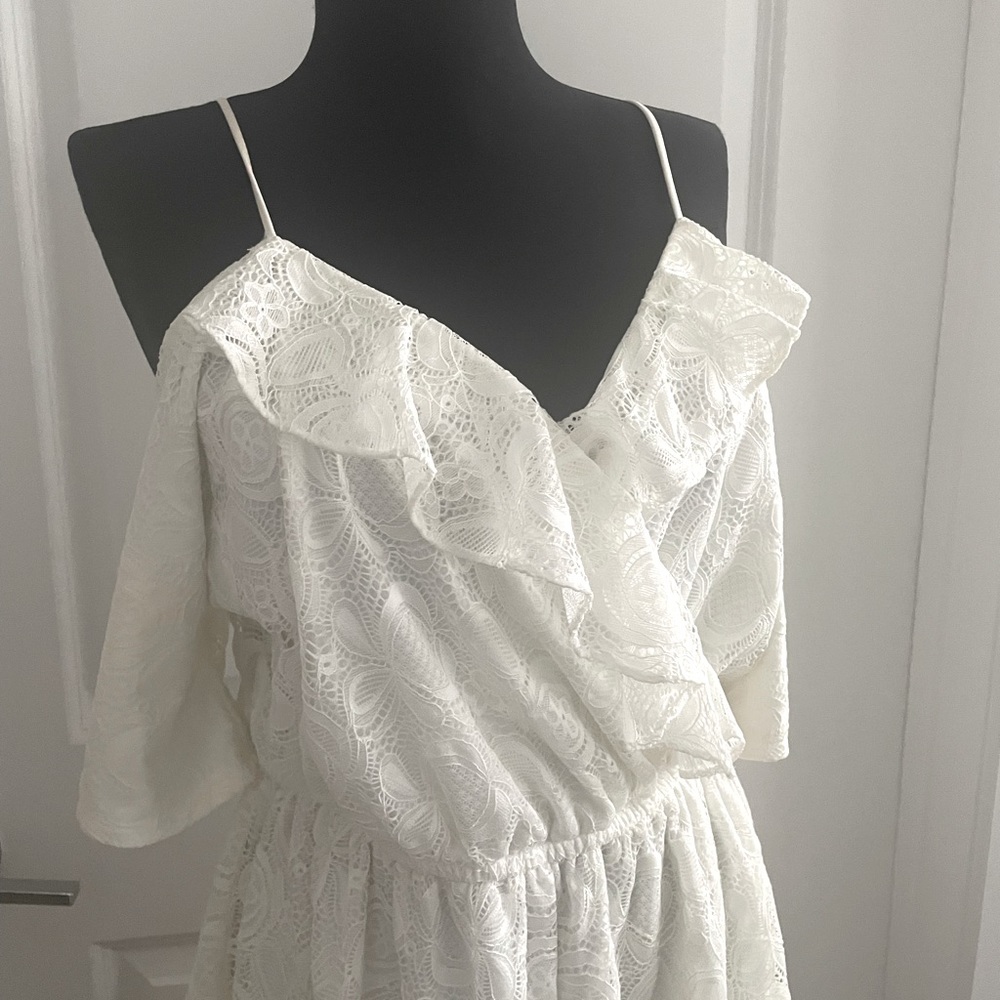 White lace romper